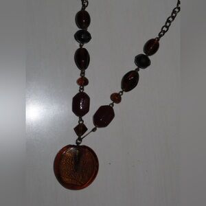 Elegant Brown and Dark Brown Necklace